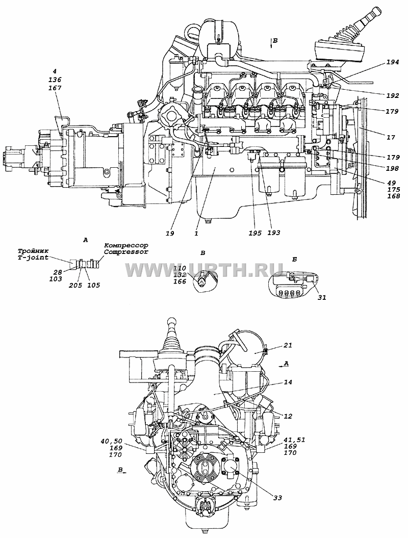 6522-1000254 Агрегат силовой 740.51-320, укомплектованный для установки на автомобиль